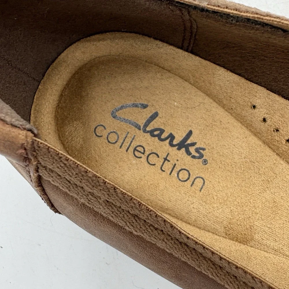 Clarks Collection Shoes Womens Size 8 W Wide Sara Erin Ballet Flat Brown
